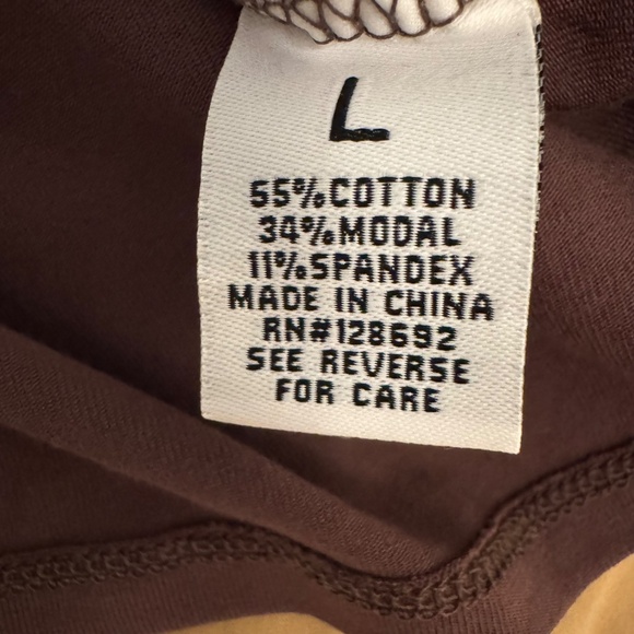 dylan ryan brown long sleeve shirt woman size large brand new - Picture 4 of 5